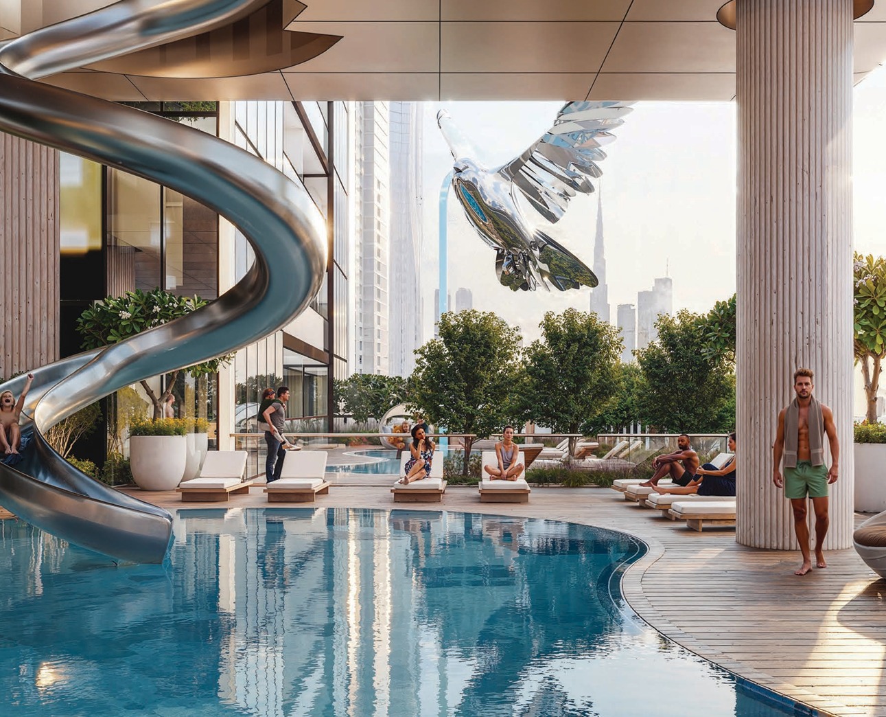 SOBHA SKYPARKS プール＆リゾートデッキ