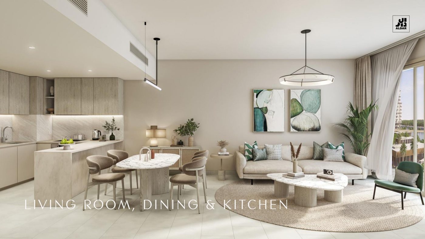 Yas Riva Residences リビングルーム